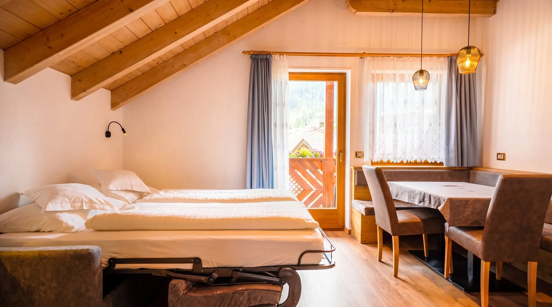 Divano letto aperto dell'Appartamento Nº4
